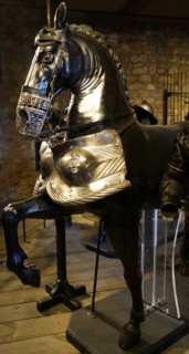 Model horse with armour