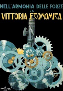 Italian Fascist Party Manifesto propaganda poster