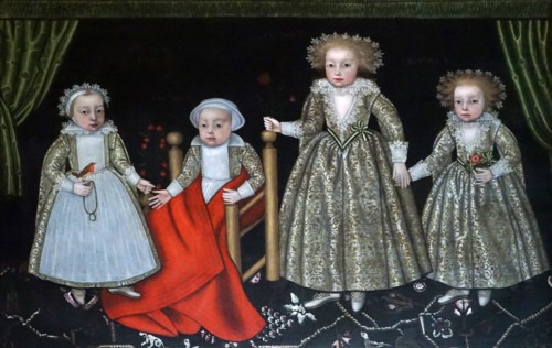 Portrait of a family during the Stuart Period by an Unknown artist
