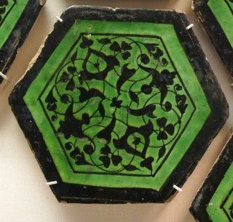 Hexagonal tiles from Iran