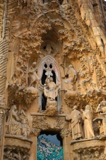Details from the exterior of the Basílica i Temple Expiatori de la Sagrada Família