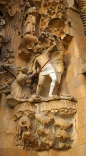 Details from the exterior of the Basílica i Temple Expiatori de la Sagrada Família