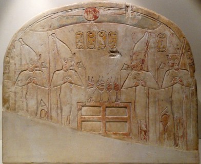 Votive stela for deified Kings from the 18th Dynasty