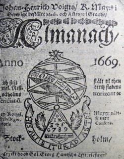 Copy of an Almanac from the 17th Century