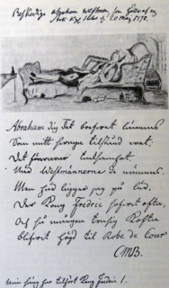 Poetry and subscription to Abraham Westman by Carl Michael Bellman