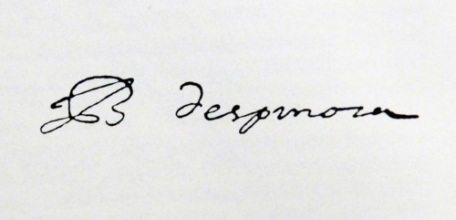Signature of Baruch Spinoza