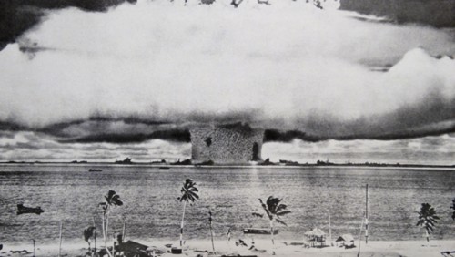 Atomic bomb at Bikini Atoll in Micronesia