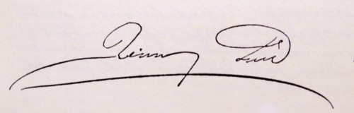 Signature of Jenny Lind