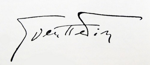 Signature of Sven Hedin