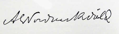 Signature of Adolf Erik Nordenskiöld