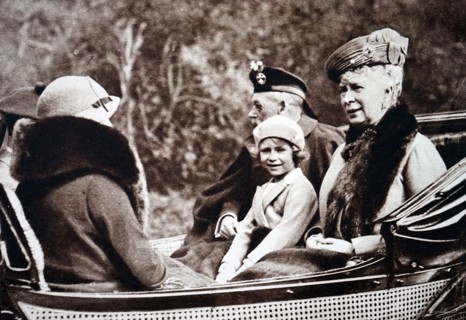 Princess Elizabeth with her grandparents