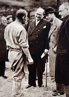Prince Albert visiting war veterans