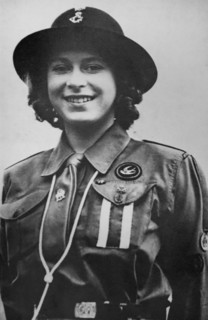Princess Elizabeth at a Girl Guide camp at Frogmore