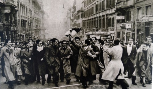 students rioting against Gian Galeazzo Ciano