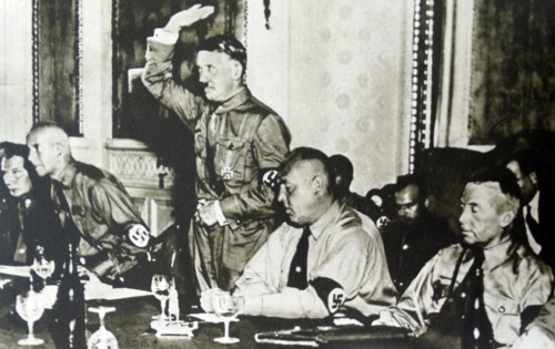 Nazi officer pledging their allegiance to Adolf Hitler