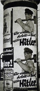 Nazi election propaganda poster during the German election of 1932
