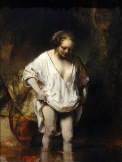 Rembrandt, 'A Woman bathing in a Stream'