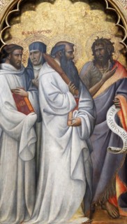 The ascension of St. john the evangelist with Saints