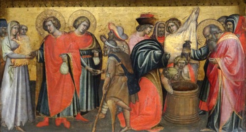 The ascension of St. john the evangelist with Saints