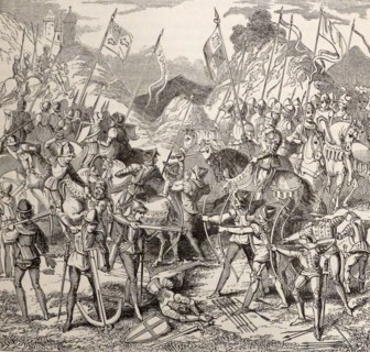 A scene from the Battle of Crécy