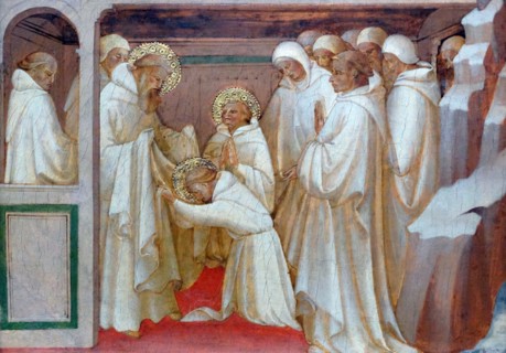 Detail from the 'Saint Benedict admitting Saints into the Order' by Lorenzo Monaco
