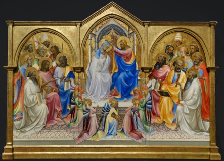 The Coronation of the Virgin with Adoring Saints' by Lorenzo Monaco