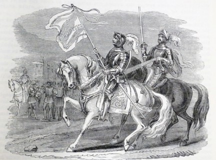 Engraving depicting the Oriflamme