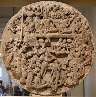 Railing depicting lotuses from a Stupa
