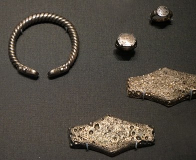 Silver jewellery and pendants from the Kiev Hoard