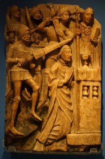 Alabaster showing Saint Thomas Becket's martyrdom