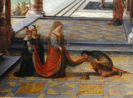 Detail from the 'The Courtyard of a Renaissance Palace' by Hendrik van Steenwijk II