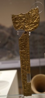 Fragments of a gold scabbard from the Oxus Treasure