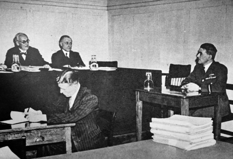Air Commodore Whittle at a sitting of the Royal Commission on Awards to Inventors