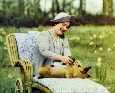 Colour photograph of the Queen Mother
