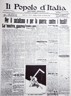 Cover of the Italian newspaper 'Il Popolo d'Italia'