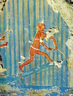 Egyptian tomb wall painting