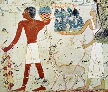 Egyptian tomb wall painting