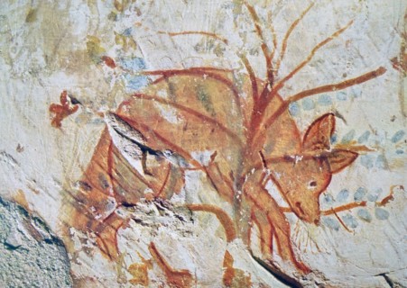 Egyptian tomb wall painting