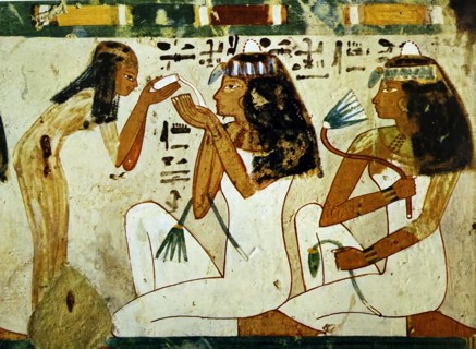 Egyptian tomb wall painting