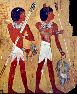 Egyptian tomb wall painting
