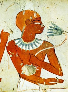 Egyptian tomb wall painting