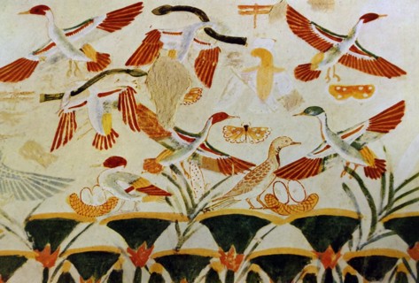 Egyptian tomb wall painting