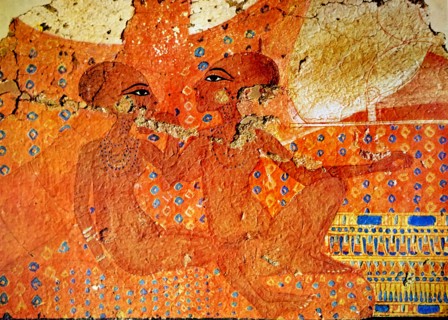Egyptian tomb wall painting