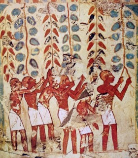 Egyptian tomb wall painting