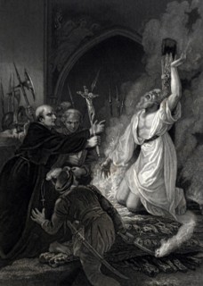 Print depicting the Martyrdom of Archbishop Thomas Cranmer