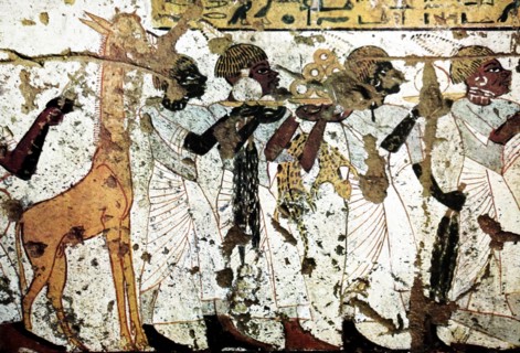 Egyptian tomb wall painting