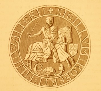 Engraving depicting the seal of Robert Fitzwater