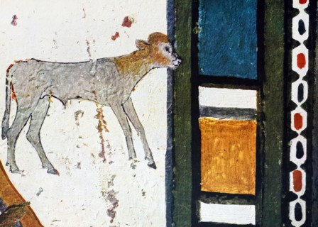 Egyptian tomb wall painting