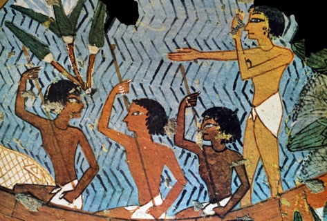 Egyptian tomb wall painting