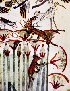 Egyptian tomb wall painting